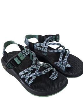 Chaco ZX/2 Dual Adjustable Straps Classic Sandal W6 Teal Blue Black Gorpcore